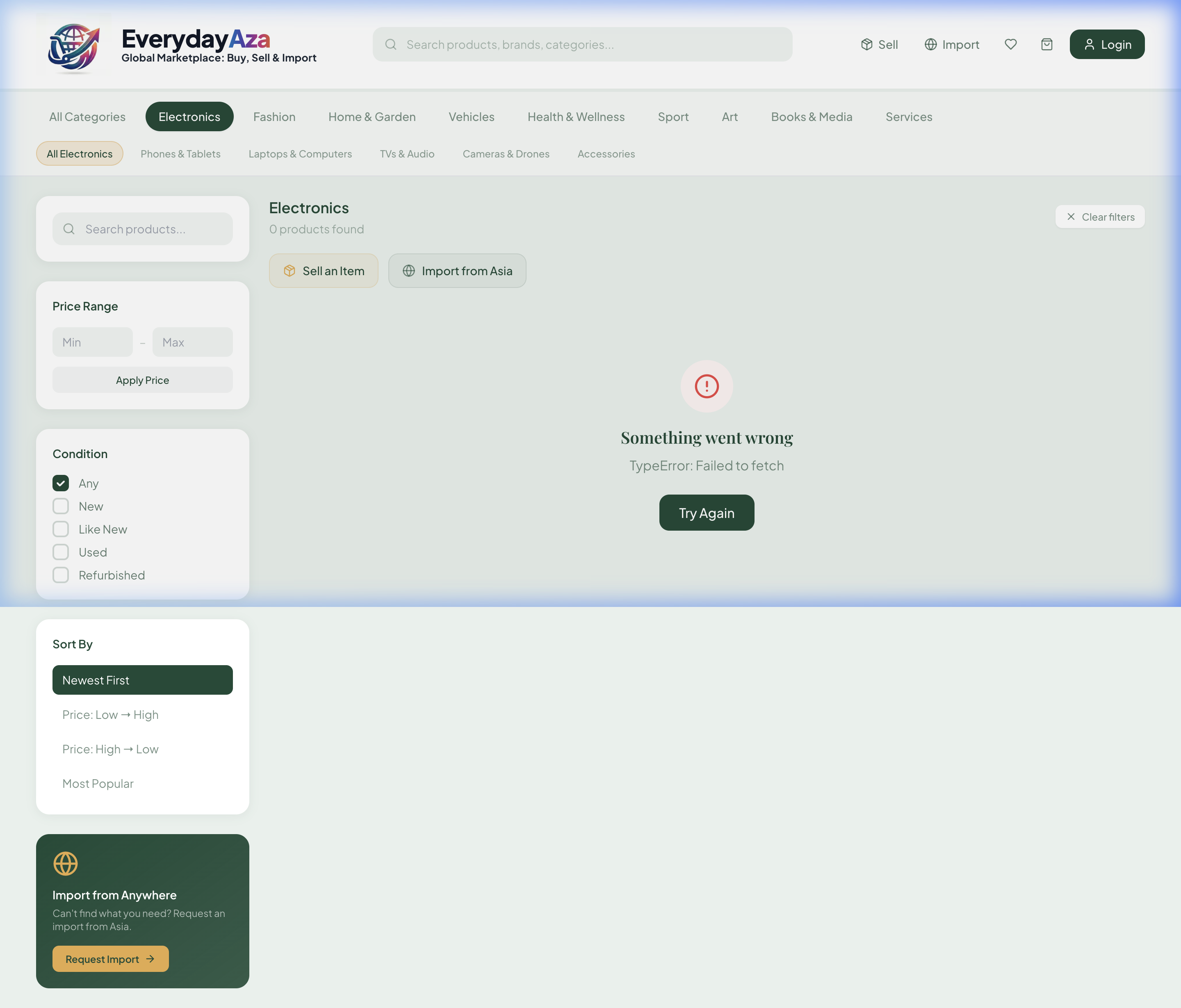 Everyday Aza Fintech Dashboard — built by Web&Code Tech